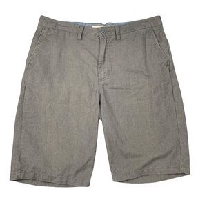Vans Shorts Mens 32 Grey Flat Front Mid Rise Pockets Cotton Blend Golf Skater